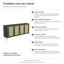 Ver imagem 6 de Buffet Bend 180 cm Porta Sextavada Incolar Musgo com Pé Dourado