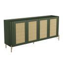 Ver imagem 2 de Buffet Bend 180 cm Porta Sextavada Incolar Musgo com Pé Dourado