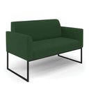 Ver imagem 6 de Sofá Namoradeira com 2 Poltronas Base Industrial Preto Marisa Veludo Verde D03 - D'Rossi