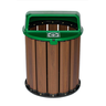 Lixeira em Madeira Plástica In Brasil Lixeira Cores 65L Vermelho - 1