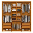Ver imagem 3 de Guarda-roupa Casal Portinari Ripado 6 Portas 4 Gavetas - 7 Decor Cinamomo e Off White