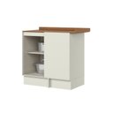 Ver imagem 5 de Balcão de Canto Reto 1 Porta com Tampo MDF Linha Fineze Bege/Areia/Cinamomo