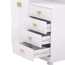 Ver imagem 5 de Roupeiro Cômoda 2 Portas 4 gavetas Cristal - Branco/ Camarim Flex Vila Rica