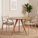Ver imagem 1 de Conjunto Sala de Jantar 2 Lugares Redonda Madeira São Paulo Allegra Yescasa