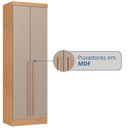 Ver imagem 7 de Guarda-Roupa Modulado 2 Portas com Prateleiras e Cabideiro Infinity Marrom/Cedro/Duna Line