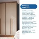 Ver mais imagens de Guarda-Roupa Modulado 2 Portas com Prateleiras e Cabideiro Infinity Marrom/Cedro/Duna