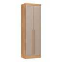 Ver imagem 2 de Guarda-Roupa Modulado 2 Portas com Prateleiras e Cabideiro Infinity Marrom/Cedro/Duna