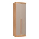 Ver imagem 1 de Guarda-Roupa Modulado 2 Portas com Prateleiras e Cabideiro Infinity Marrom/Cedro/Duna Line
