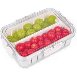 Cesto Organizador com Tampa para Geladeira - Compacto e Funcional - 10