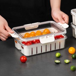 Cesto Organizador com Tampa para Geladeira - Compacto e Funcional - 2