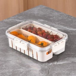 Cesto Organizador com Tampa para Geladeira - Compacto e Funcional - 9