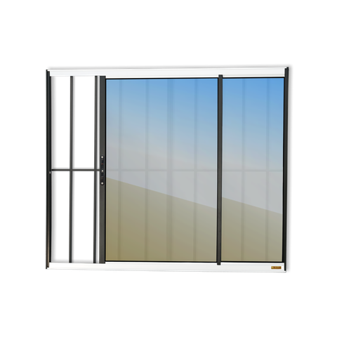 Janela Alumínio Confort 2F.c/Grade 100 x 80 V.Refl.Mix Preto Brimak