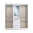 Ver imagem 4 de Guarda Roupa Solteiro 4 Portas 3 Gavetas Panamá Móveis Doripel