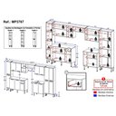 Ver imagem 4 de Armário Cozinha Modulada Completa 329,5cm Pequim Top Multimóveis Mp3767 Preto/lacca Fumê