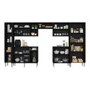 Ver imagem 5 de Armário Cozinha Modulada Completa 329,5cm Pequim Top Multimóveis Mp3767 Preto/lacca Fumê