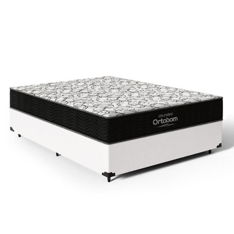 Cama Box com Colchão de Espuma D45 Ortobom Airtech 150 Casal 138cm