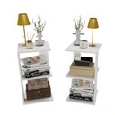 Ver mais imagens de Mesa de Cabeceira Quad Branca 55cm 1 Nicho Byhouse