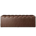 Ver imagem 5 de Calçadeira Recamier Baú para Cama de Casal King Dália 195x50 Cm W01 Couríssimo Marrom - Lyam