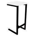 Ver imagem 2 de Kit 02 Banqueta Alta Pub Industrial Base em Ferro Preto Corino Branco - Ruotolo Decor