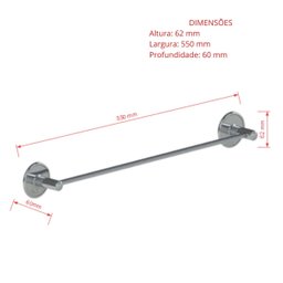 Kit acessórios para banheiro adesivo (dispensa furos) - Cromado - 5