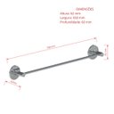 Ver imagem 5 de Kit acessórios para banheiro adesivo (dispensa furos) - Cromado
