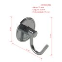 Ver imagem 3 de Kit acessórios para banheiro adesivo (dispensa furos) - Cromado