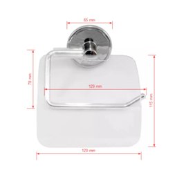 Kit acessórios para banheiro adesivo (dispensa furos) - Cromado - 2