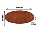 Ver imagem 3 de Mesa Quadrada Alpha Inox Prata 73,50 Cm (altura) Tampo Mdp Redondo 80 Cm Escarlate (larg)