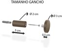 Ver imagem 6 de Espelho Decorativo Adnet Marrom Alça Corino Rajado 30 cm Redondo Marrom/Rajado, 30 cm