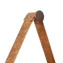 Ver imagem 4 de Espelho Decorativo Adnet Marrom Alça Corino Rajado 30 cm Redondo Marrom/Rajado, 30 cm