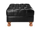 Ver imagem 7 de Poltrona Com Puff Capitonê Chesterfield Luís Xv - Couríssimo Preto