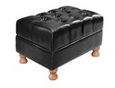Ver mais imagens de Poltrona Com Puff Capitonê Chesterfield Luís Xv - Couríssimo Preto