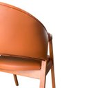 Ver imagem 4 de Kit 4 Poltronas Sala Jantar Madeira Maciça Assento Estofado Encosto Curvo Ergônomico