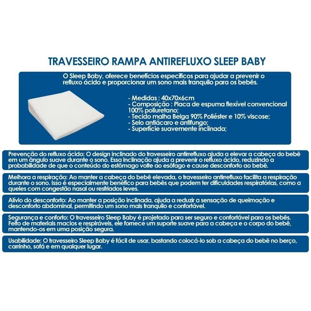 Travesseiro Suavencosto Rampa Anti Refluxo Sleep Baby (40x70) - Ortobom ...