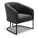 Ver imagem 4 de Sofá Namoradeira e Poltrona Base Industrial Preto Stella Suede D03 - D’Rossi