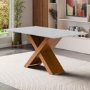 Ver imagem 2 de Mesa de Jantar 6 Lugares Multimóveis Cr50236 Cinamomo/off White