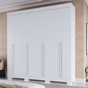 Ver imagem 1 de Guarda-roupa Casal Stella 8 Portas 4 Gavetas 100% Mdf Branco - Acp Móveis