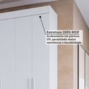 Ver imagem 5 de Guarda-roupa Casal Stella 8 Portas 4 Gavetas 100% Mdf Branco - Acp Móveis