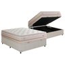 Cama Box Baú Casal: Colchão Molas Herval Maxspring Lyon + Base CRC Courano Clean(138x188) - 1