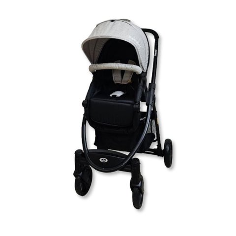 Carrinho de Bebe 3 em 1 Jupiter Preto Cinza - Passear Baby