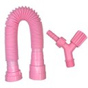 Ver imagem 1 de Kit Lavabo Rosa Conjunto de Banheiro 2 Peças Torneira Sifão
