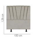 Ver imagem 3 de Cabeceira Estofada Bélgica 100cm Solteiro para Cama Box Quarto Linho Bege - Gat Magazine
