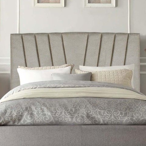 Cabeceira Estofada Bélgica 100cm Solteiro para Cama Box Quarto Linho Bege - Gat Magazine