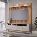 Ver imagem 3 de Estante Home Moema com 4 Portas Painel para TV até 70 Polegadas Permóbili Off White/Nature