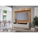 Ver imagem 2 de Estante Home Moema com 4 Portas Painel para TV até 70 Polegadas Permóbili Off White/Nature