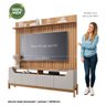 Estante Home Moema com 4 Portas Painel para TV até 70 Polegadas Permóbili Off White/Nature - 6