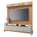Ver imagem 1 de Estante Home Moema com 4 Portas Painel para TV até 70 Polegadas Permóbili Off White/Nature