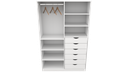 Ver imagem 5 de Armário Arara Gaveta Verônica M17 100% Mdf Sapato Roupa Vetorial Móveis Branco