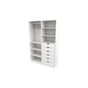 Ver imagem 1 de Armário Arara Gaveta Verônica M17 100% Mdf Sapato Roupa Vetorial Móveis Branco