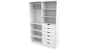 Ver imagem 1 de Armário Arara Gaveta Verônica M17 100% Mdf Sapato Roupa Vetorial Móveis Branco